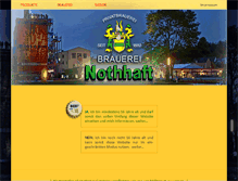 Tablet Screenshot of brauerei-nothhaft.de